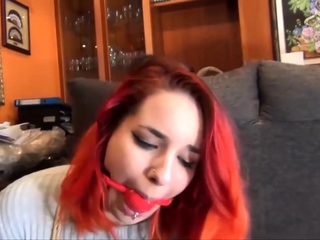 Redhead And Brunette Lesbians Get Down