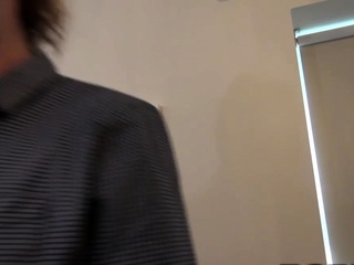 Sexy and horny slut teases a guy before making him lick her