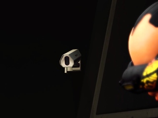 Super busty young blonde gets fucked hard by cyber dickgirl