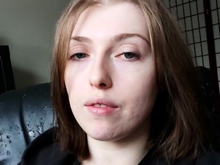 Amateur redhead masturbates then gives a blowjob