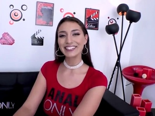 ANAL ONLY Tall brunette Bella Rolland is excited to have