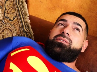 Buff superheros sucking after bareback fucking in couple