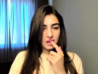 Close up teen foot worship