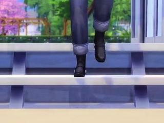 Foxy 3D Superwoman bounces up and down on a cock