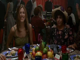 Jennifer Aniston hot showing a lot of cleavage in various