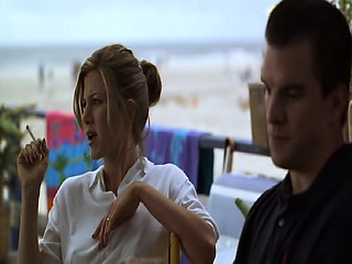 Jennifer Aniston showing pokey nipples in tank top and some