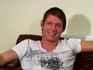 Perfect body British stud masturbates his big hard cock hard