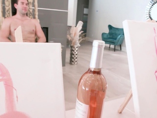 Teen artist and BFFs cant resist a cock