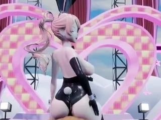 Two 3d cartoon cuties are ready for their bath