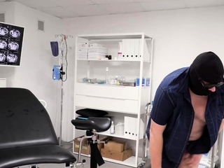 Ugly fat guy patient get blowjob from german female doctor