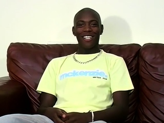 Black UK twink Nathan Dale cums after masturbating solo