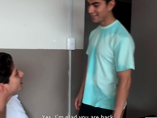 DOUBLE ANAL! Latino guy takes two cocks in his ass!