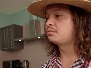 Five guys visit blonde to fuck her in front of her beloved