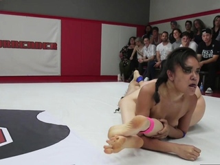 Les wrestling winners ride losers in public in front crowd