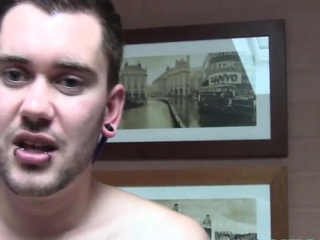 Naughty Assie Stud August Solo Wanking His Huge Hard Dick