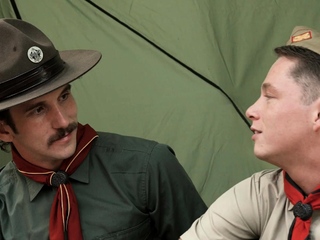 ScoutBoys Hung Scoutmaster ravishes hot twink then fucks him