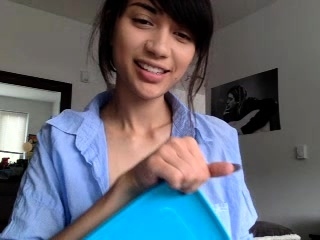 Small titted babe toys her pussy on webcam