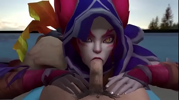Xayah Deepthroat Blowjob  league of legends 3D Porn Parody –