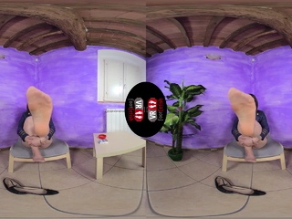 Ammalia enjoys sniffing her own sexy feet