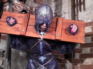 Extreme fetish latex play