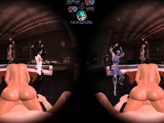 Hot 3D redhead licking a pussy while getting fucked