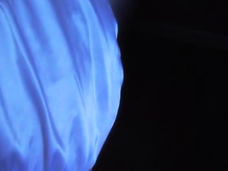 Skirt suit, satin blouse, panties, clothed cum on blouse