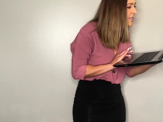 Teasing bae enjoys talking dirty about small white cocks