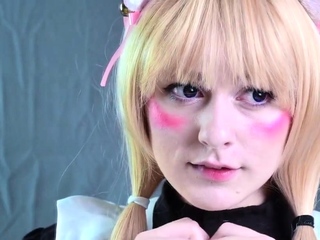 Vanilla Nekopara rides big dildo and cums – Cosplay Amateur
