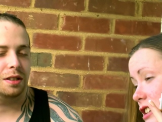 Wild girlfriend with her partner a male friend