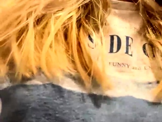 Amateur blond girl with big boobs getting fucked