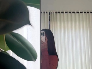 Amateur striptease and Solo masturbation