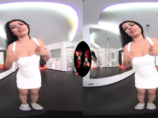 Awesome Latina babe Gabriela Flores performing hot solo