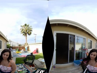 Big ass brunette drives huge cock