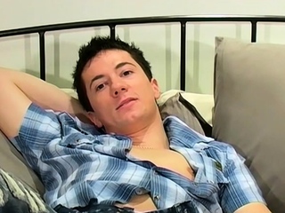 Big thick cock British teen jerks off in a passionate solo