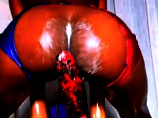 Black and round asses