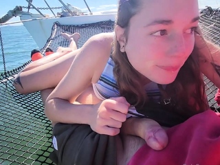 Blowjob and handjob by amateur czech babe