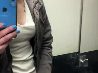 Busty tranny solo masturbating