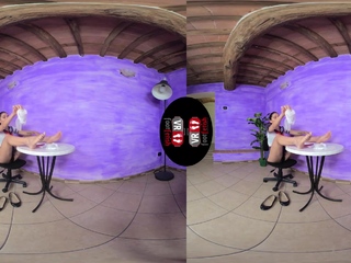 College girl presents her lovely feet