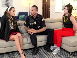 Cop Dads reprimand their stepdaughters