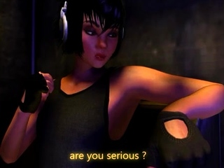 Gorgeous 3D brunette enjoying some bondage sex