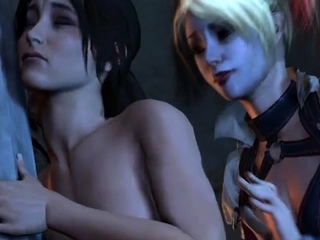 Hot 3D redhead licking a pussy while getting fucked