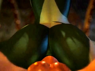 Hot 3D redhead licking a pussy while getting fucked