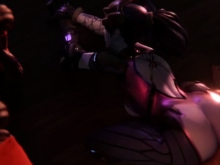 Hot 3D redhead licking a pussy while getting fucked