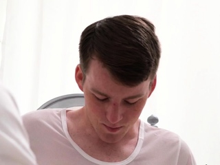 Hot bishop fingers twink ass and jerks cock