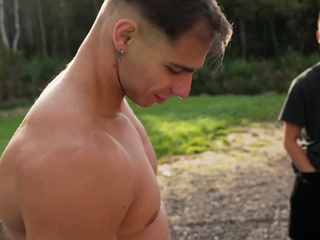 Muscular Jock Matt Luscious Rims And Jerks Off Danny Ice