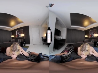 Small titted Kenna James rides you in hot VR fantasy