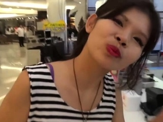 Vigorous brunette oriental Nana’s cooter is rammed hard