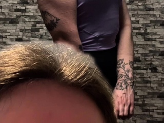 Beautiful amateur brunette lesbians at play