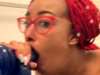 Big boobs milf masturbates with her dildo