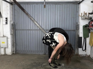 Brunette analfucked in stockings